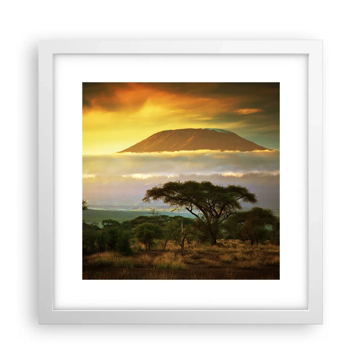 Poster în ramă albă - Visul unui călător - 30x30 cm