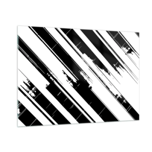 Tablou pe sticlă - Compoziție intensă și dinamică - 100x70 cm