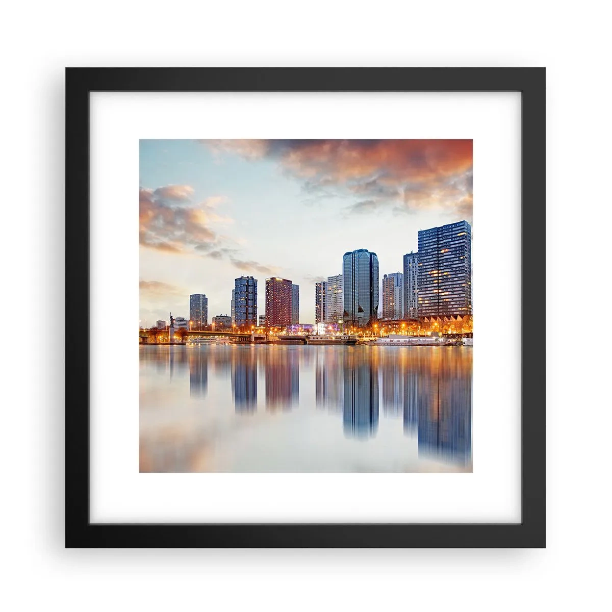 Poster în ramă neagră - Calmul monumental al Parisului - 30x30 cm