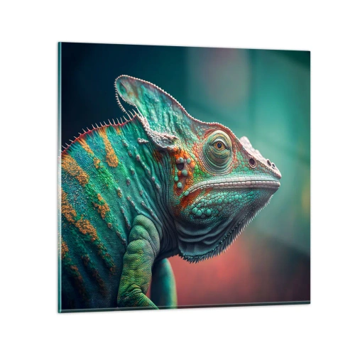 Tablou pe sticlă - Mă poți vedea? Nu e bine... - 50x50 cm