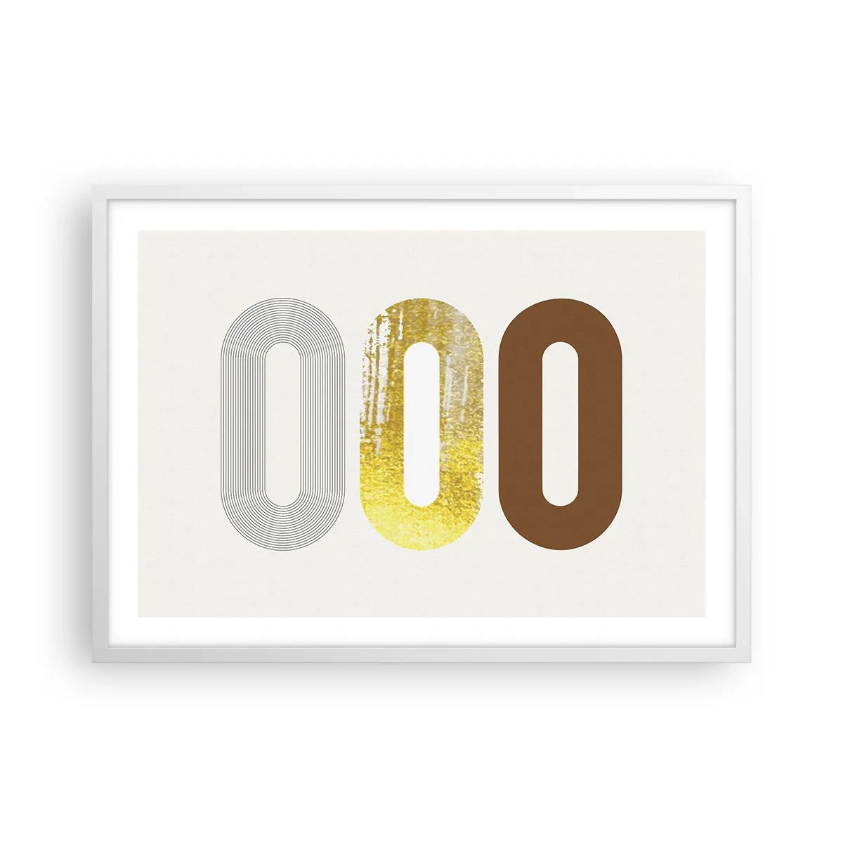 Poster în ramă albă - Ooo! - 70x50 cm