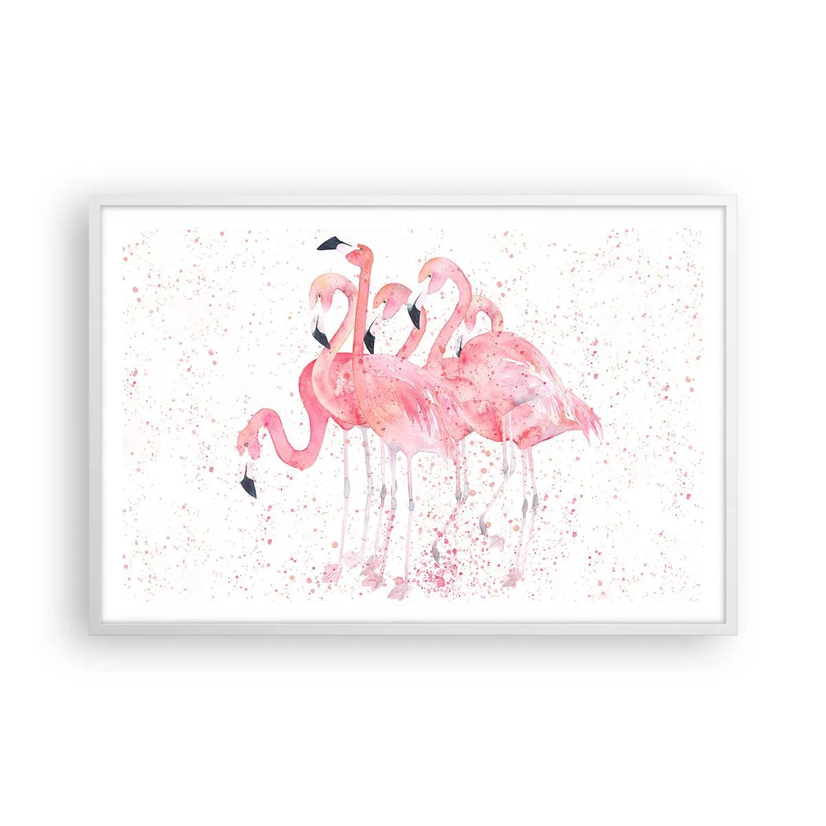 Poster în ramă albă - Ansamblul roz - 91x61 cm