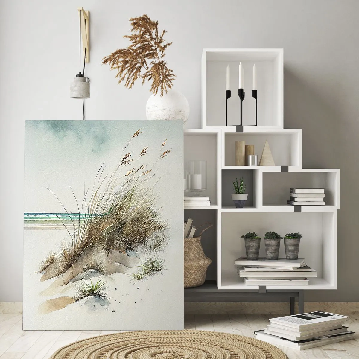 Tablou pe sticlă - Înfășurate în nisip - 80x120 cm