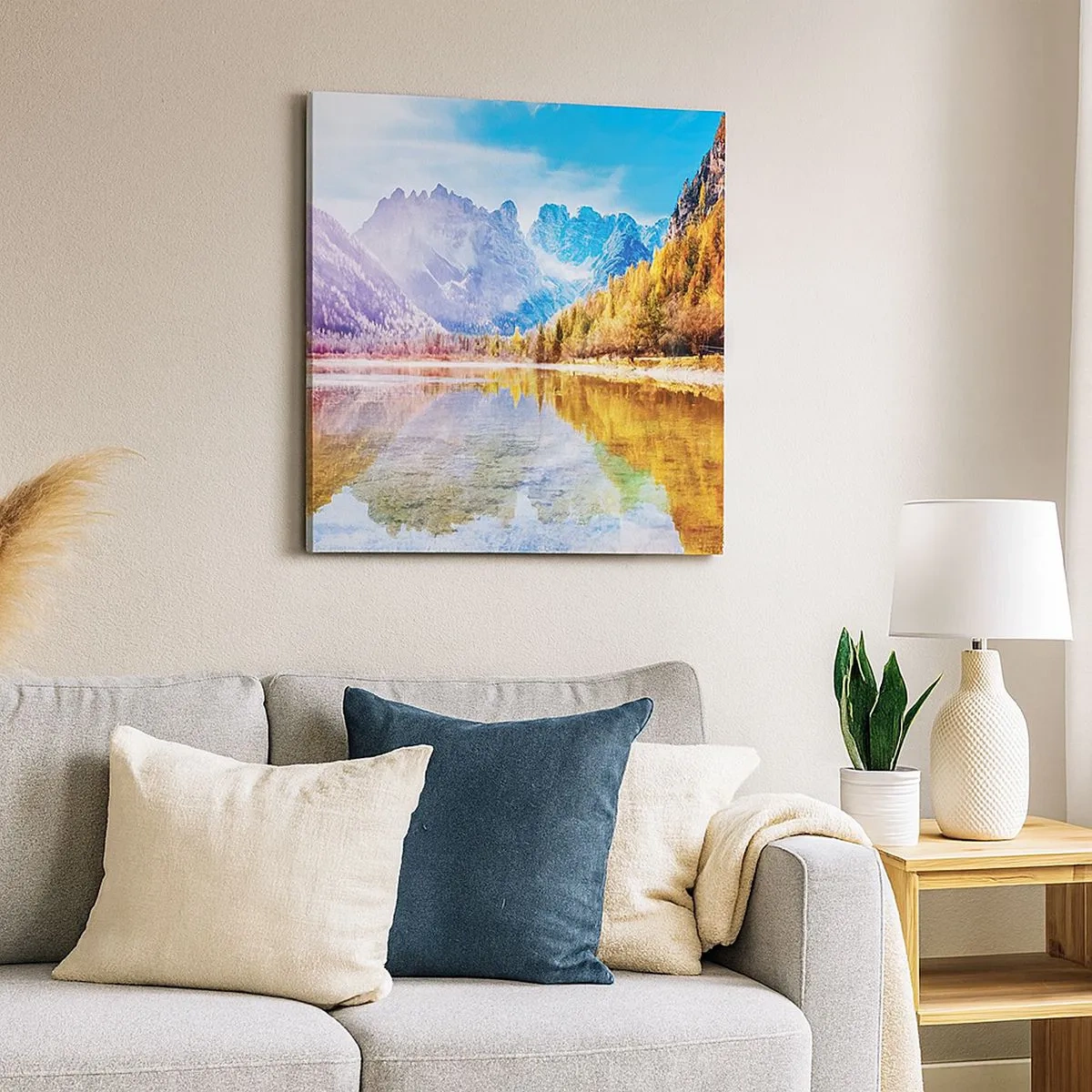 Tablou pe pânză - Iar în munți începe toamna - 30x30 cm