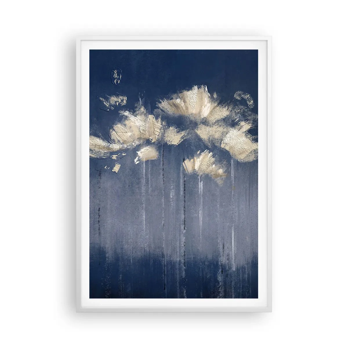 Poster în ramă albă - Ca petalele în vânt - 70x100 cm