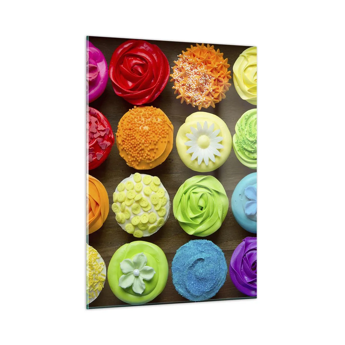 Tablou pe sticlă - Fiecare diferită - toate delicioase - 50x70 cm