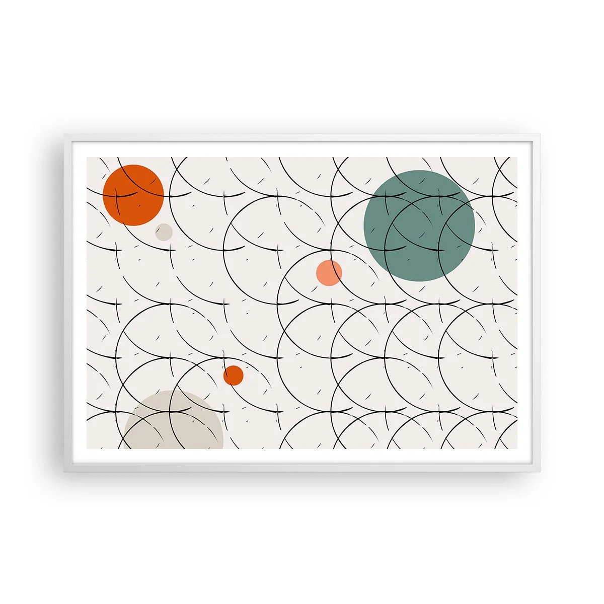 Poster în ramă albă - În spiritul pop-art - 100x70 cm