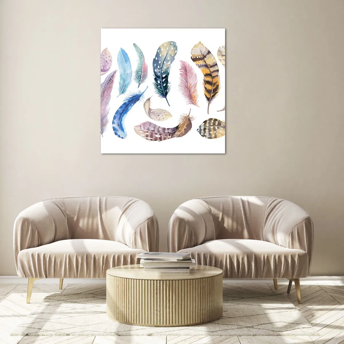 Tablou pe sticlă - Ușoare și colorate - 50x50 cm