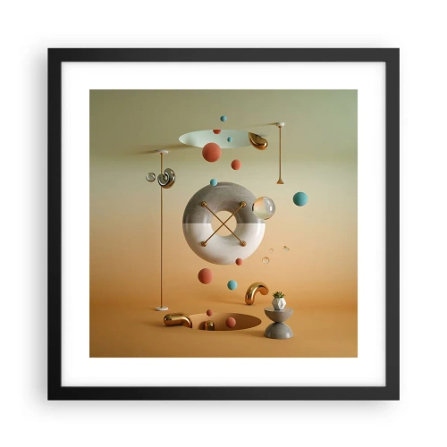 Poster în ramă neagră - Orice se poate întâmpla - 40x40 cm