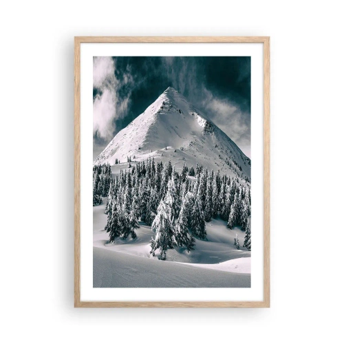 Poster în ramă de stejar deschis - Țara zăpezii și a gheții - 50x70 cm
