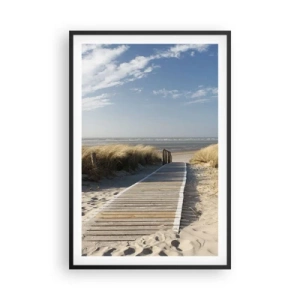 Poster în ramă neagră - În spatele dunei, în zumzetul ierbii - 61x91 cm