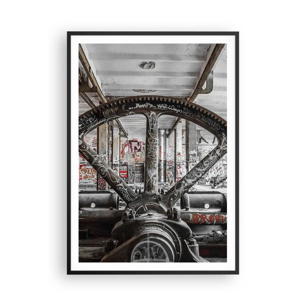 Poster în ramă neagră - Viața secretă a unei fabrici - 70x100 cm