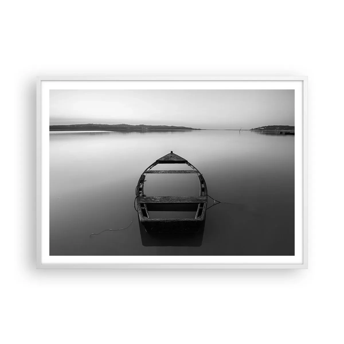 Poster în ramă albă - Dor și melancolie - 100x70 cm