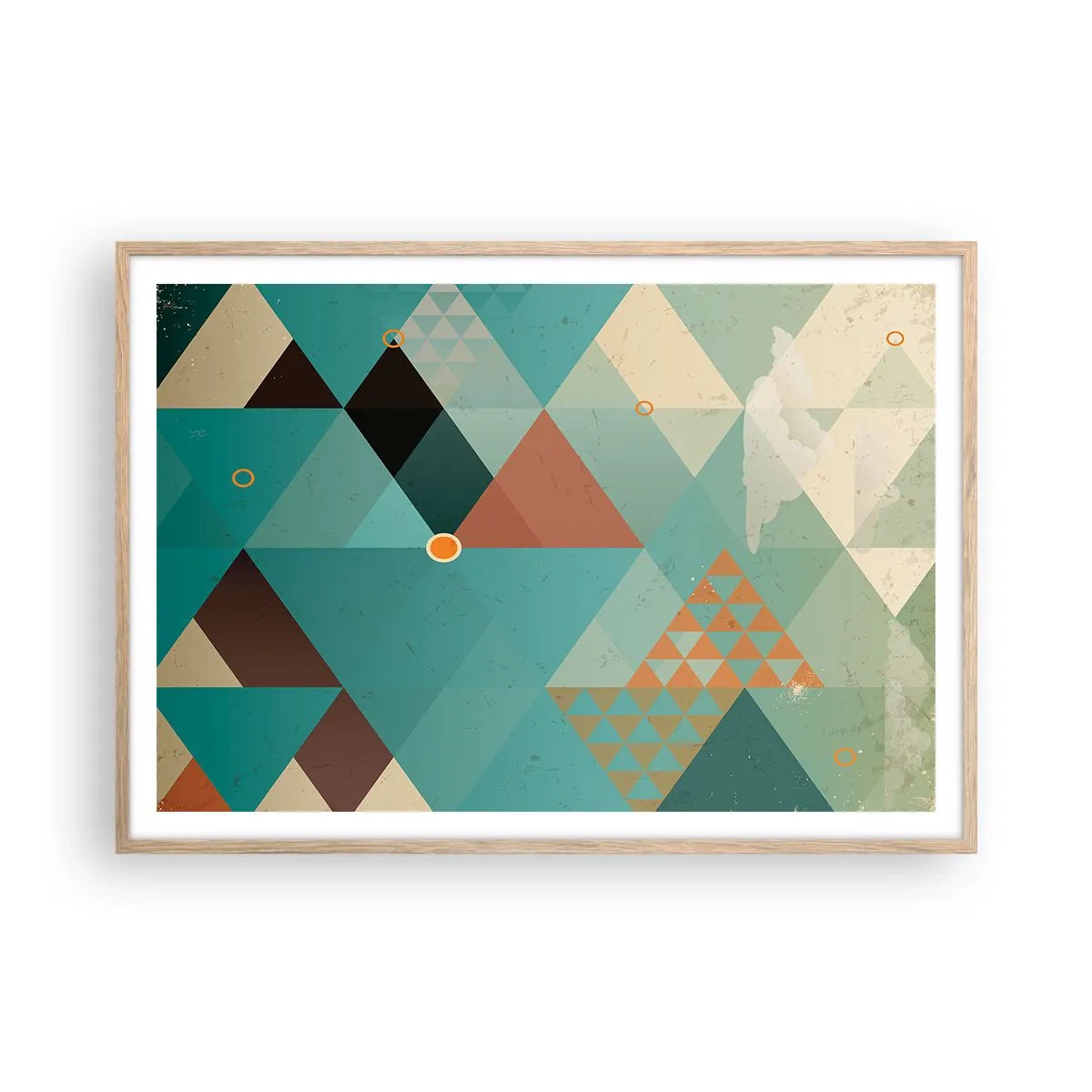 Poster în ramă de stejar deschis - Unitatea multiplicității, multiplicitatea unității - 100x70 cm