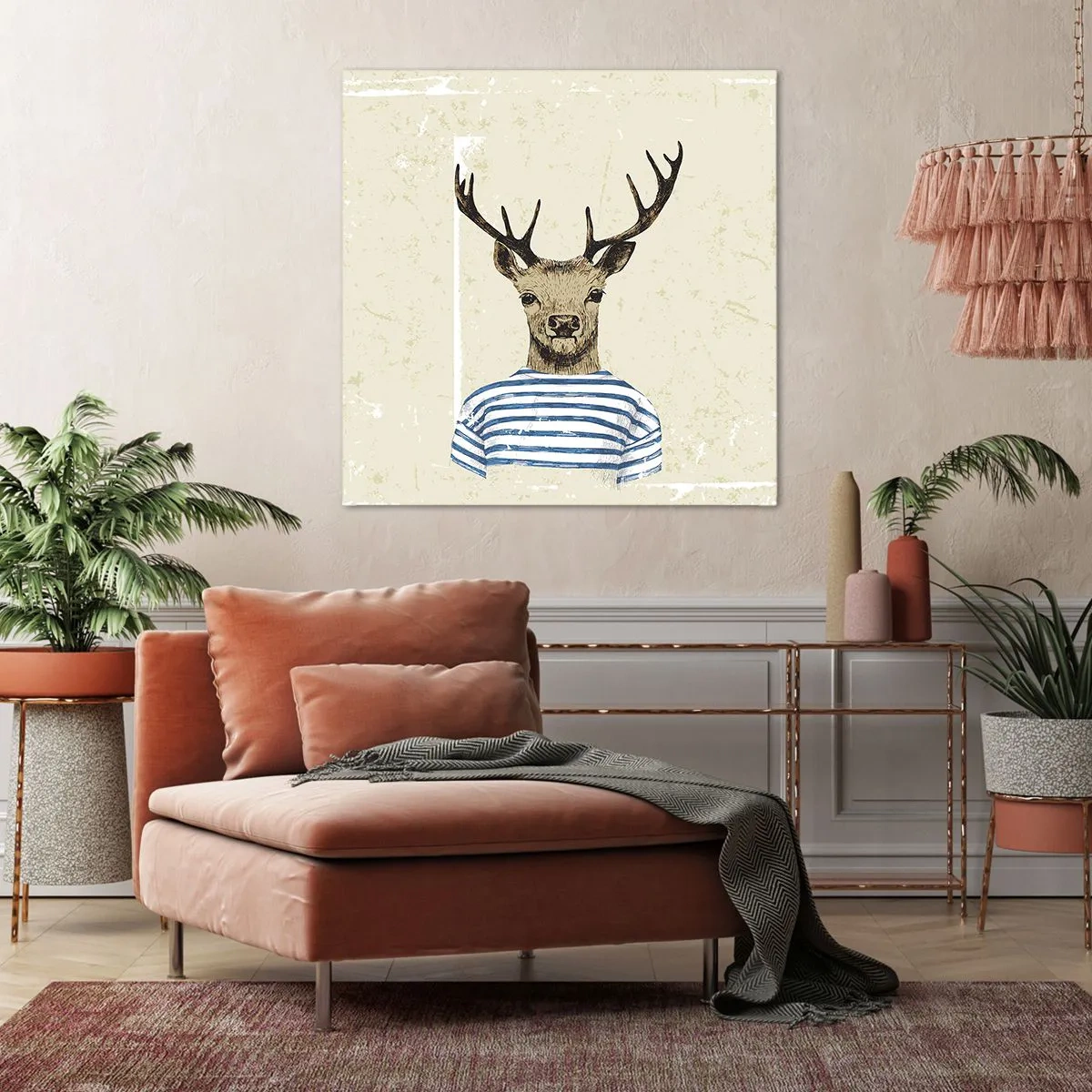 Tablou pe pânză - Pentru că îmi plac cămășile cu dungi! - 30x30 cm