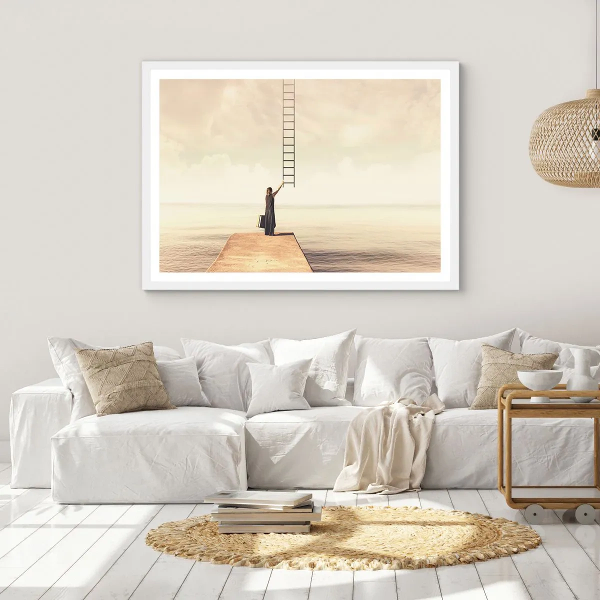 Poster în ramă albă - O călătorie conceptuală - 40x30 cm