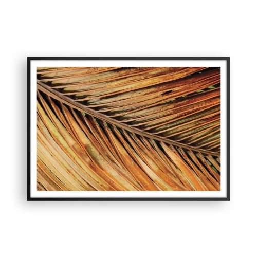Poster în ramă neagră - Aur de nucă de cocos - 100x70 cm