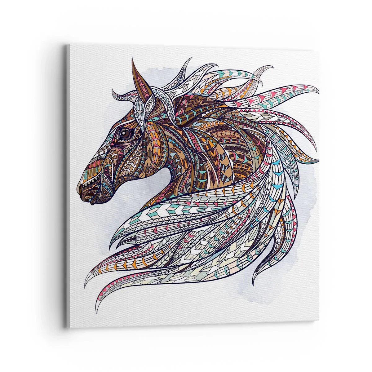 Tablou pe pânză - Armăsarul războinicului celtic - 70x70 cm