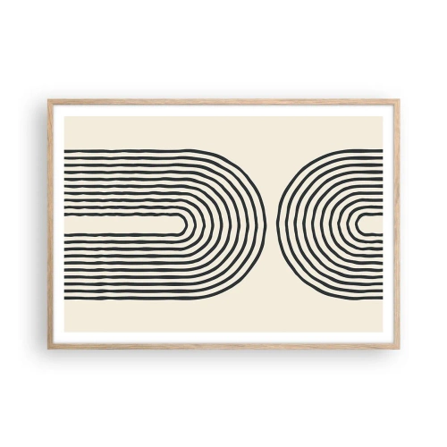 Poster în ramă de stejar deschis - În curând... - 100x70 cm