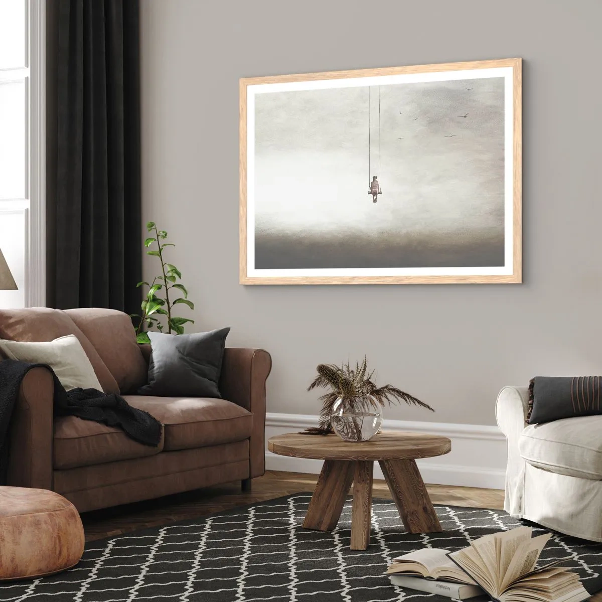 Poster în ramă de stejar deschis - Copilul din noi - 40x30 cm