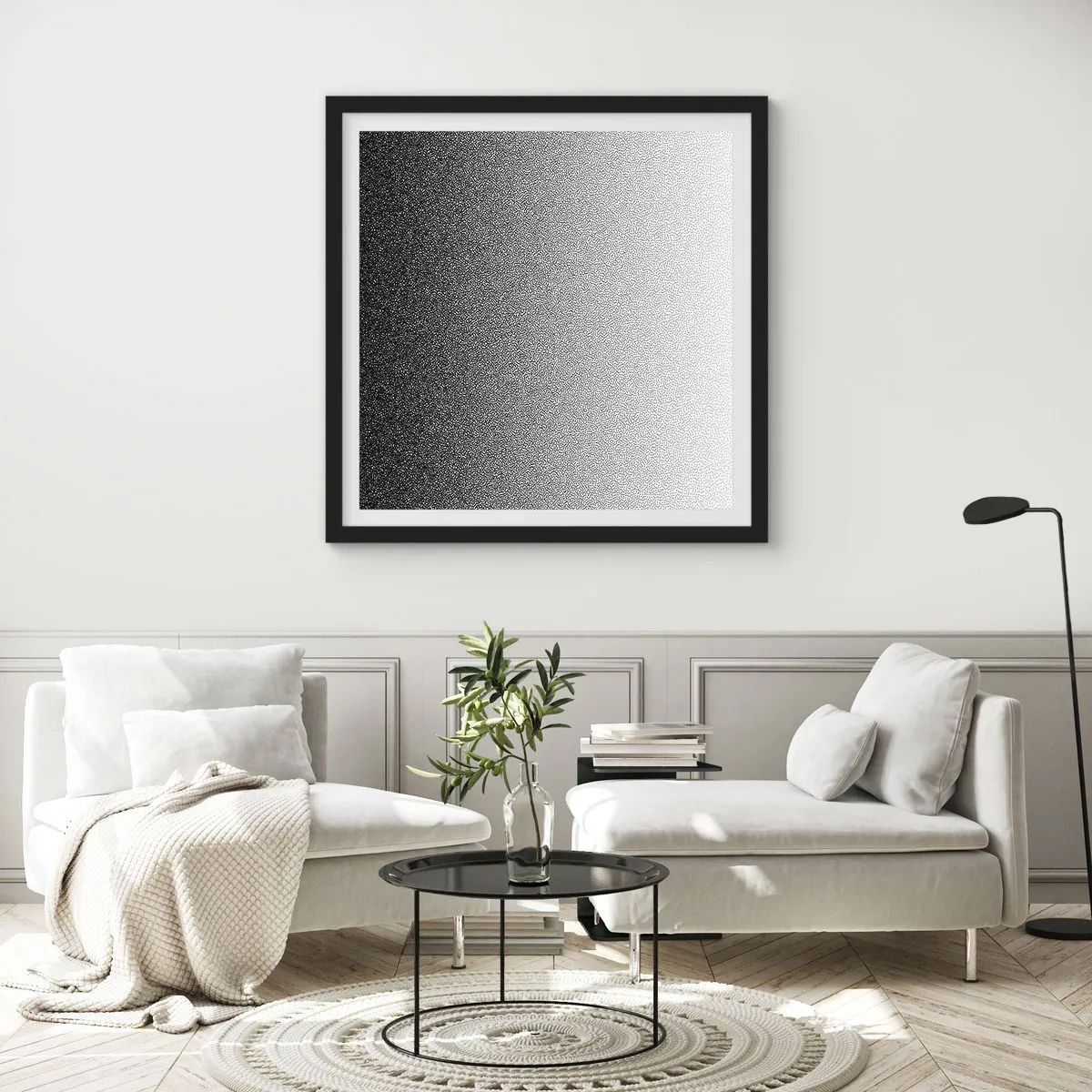 Poster în ramă neagră - Spre lumină - 30x30 cm