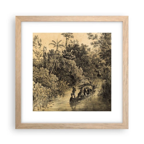 Poster în ramă de stejar deschis - Călătorie la sursă - 30x30 cm