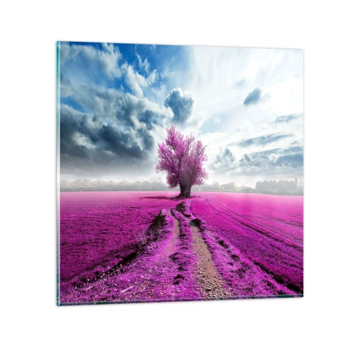 Tablou pe sticlă - Câmpul cu iarbă neagră - 40x40 cm