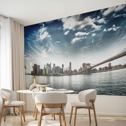 Tapet Premium Canvas - Insula de sticlă - Oraș, New York, Arhitectură - 250x175 cm