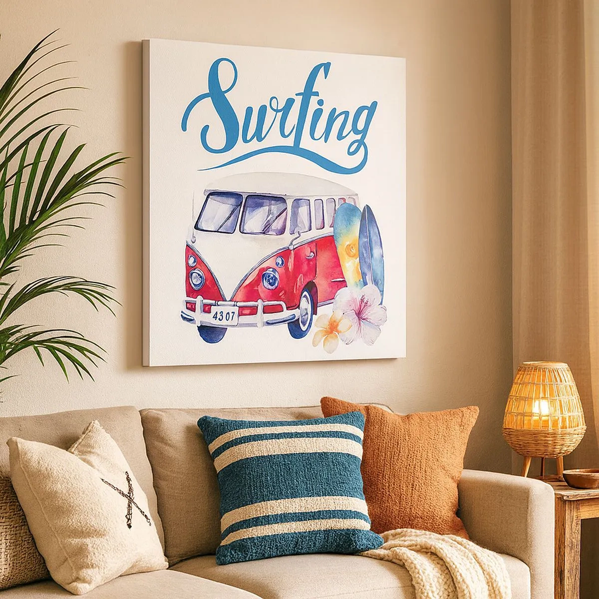 Tablou pe pânză - Un clasic pentru surferi - 30x30 cm