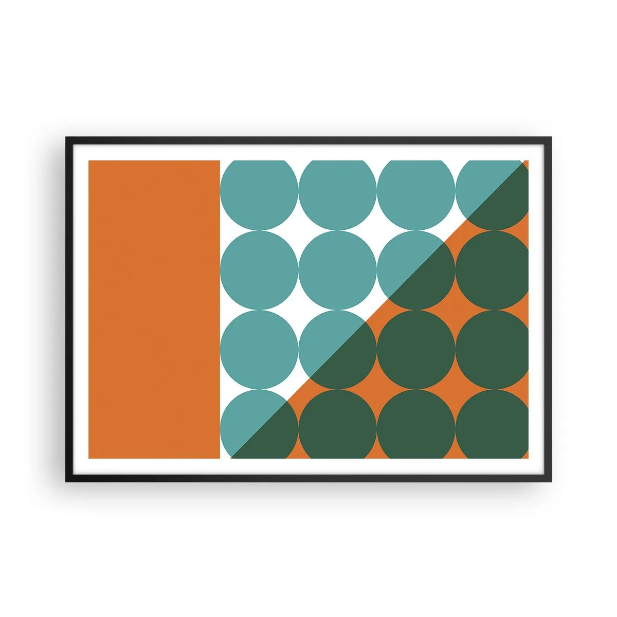 Poster în ramă neagră - Sus și pe diagonală - 100x70 cm