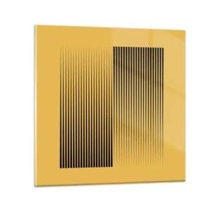 Tablou pe sticlă - Pătratul contrariilor - 70x70 cm