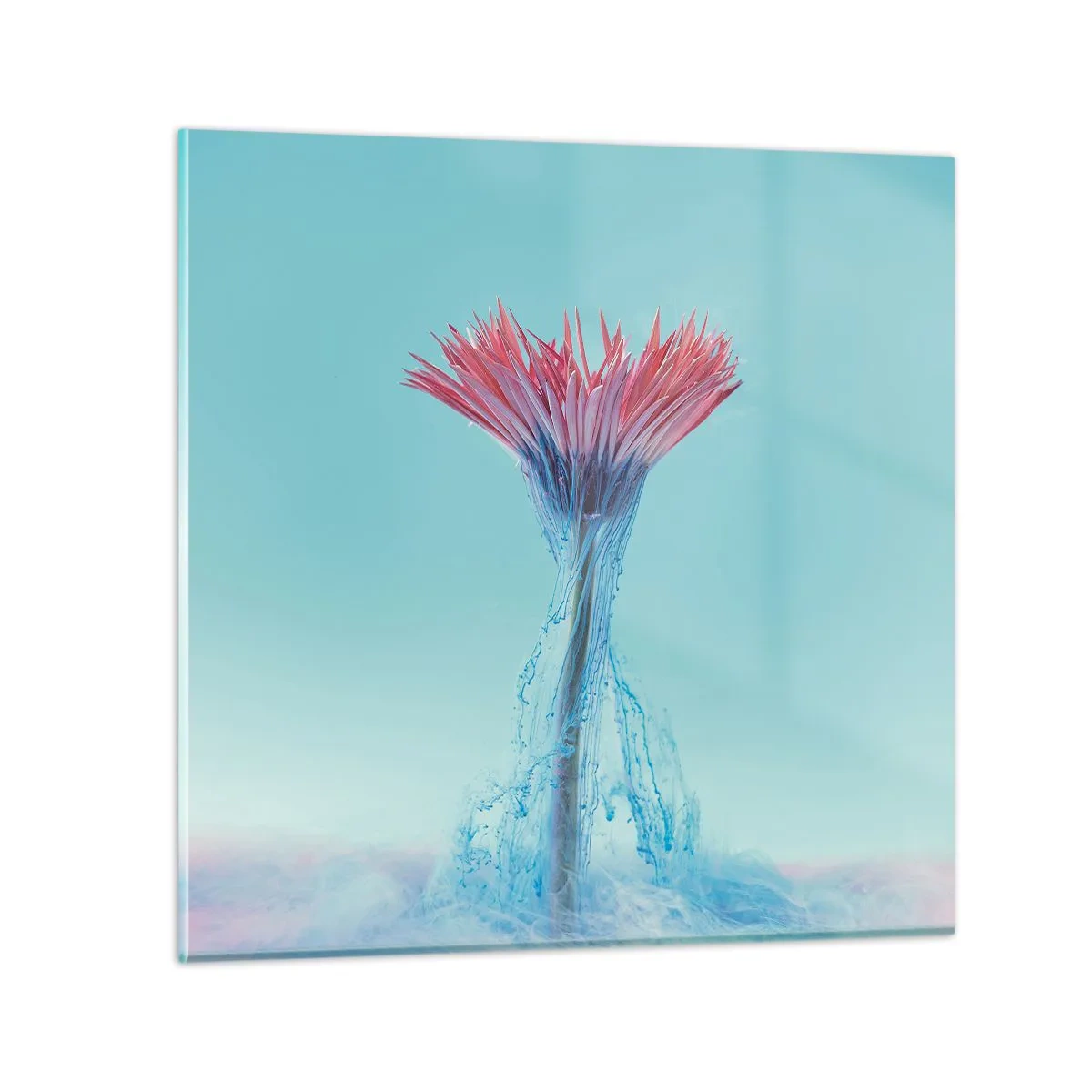 Tablou pe sticlă - Într-o unduire revigorantă - 60x60 cm