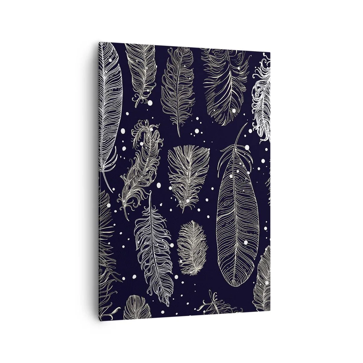 Tablou pe pânză - Dantelă cu pene - 70x100 cm