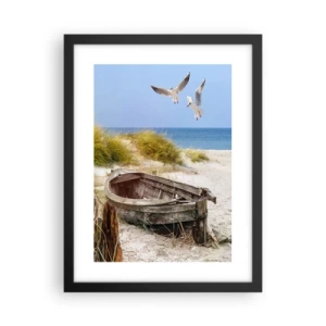 Poster în ramă neagră - Scăldate în vânt - 30x40 cm