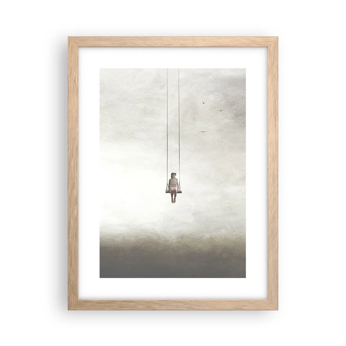 Poster în ramă de stejar deschis - Copilul din noi - 30x40 cm