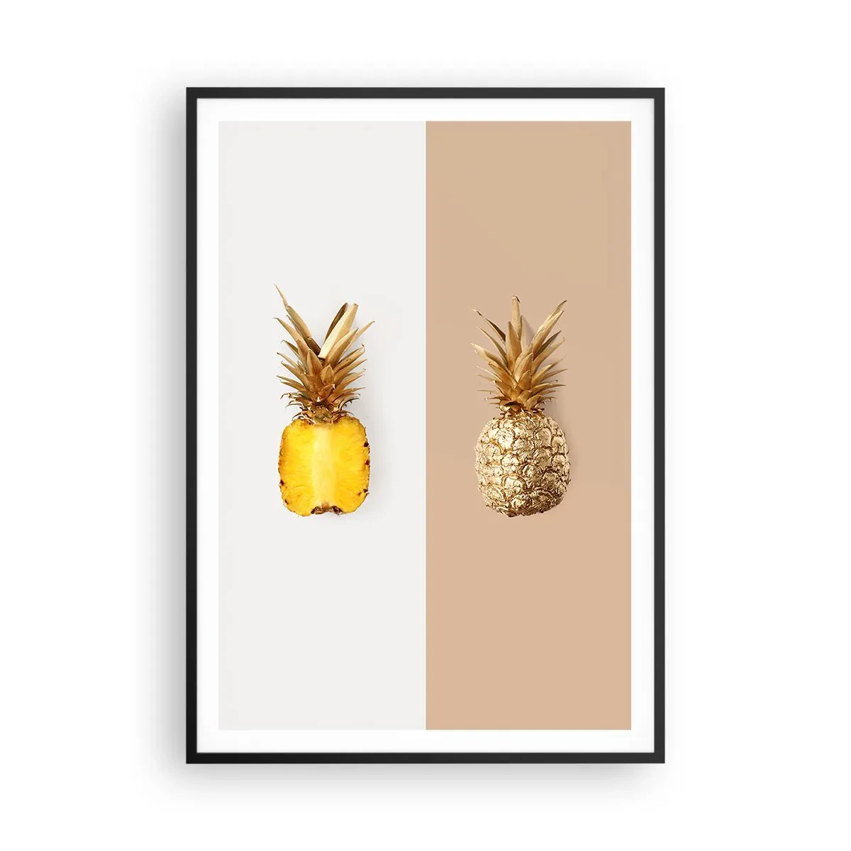Poster în ramă neagră - Ananas de împărțit - 70x100 cm