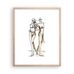 Poster în ramă de stejar deschis - Un studiu de farmec - 40x50 cm