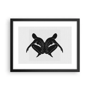 Poster în ramă neagră - Suflet comun - 40x30 cm