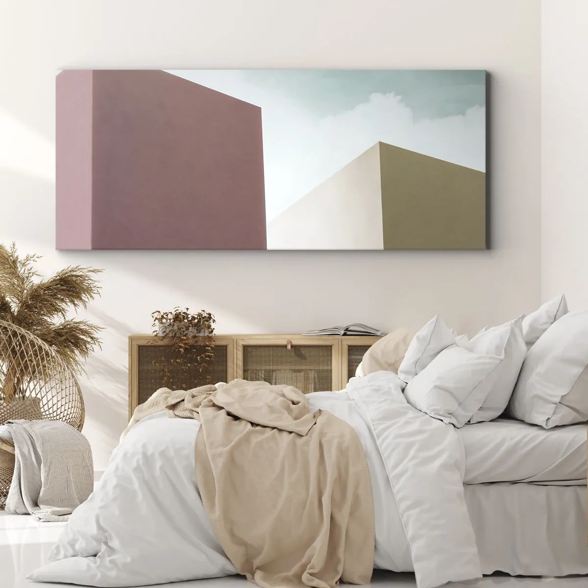 Tablou pe pânză - Geometria unei veri însorite - 140x50 cm
