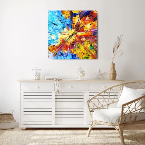 Ceas de perete - Ceas pe sticlă - In medias res - 40x40 cm