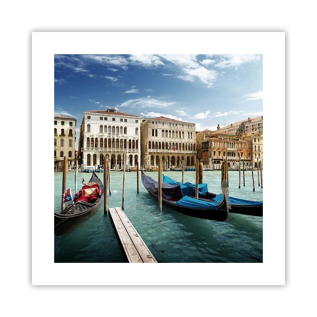 Poster - Palate în albastru - 40x40 cm