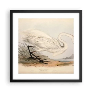 Poster în ramă neagră - Doamna în stufărișuri - 40x40 cm