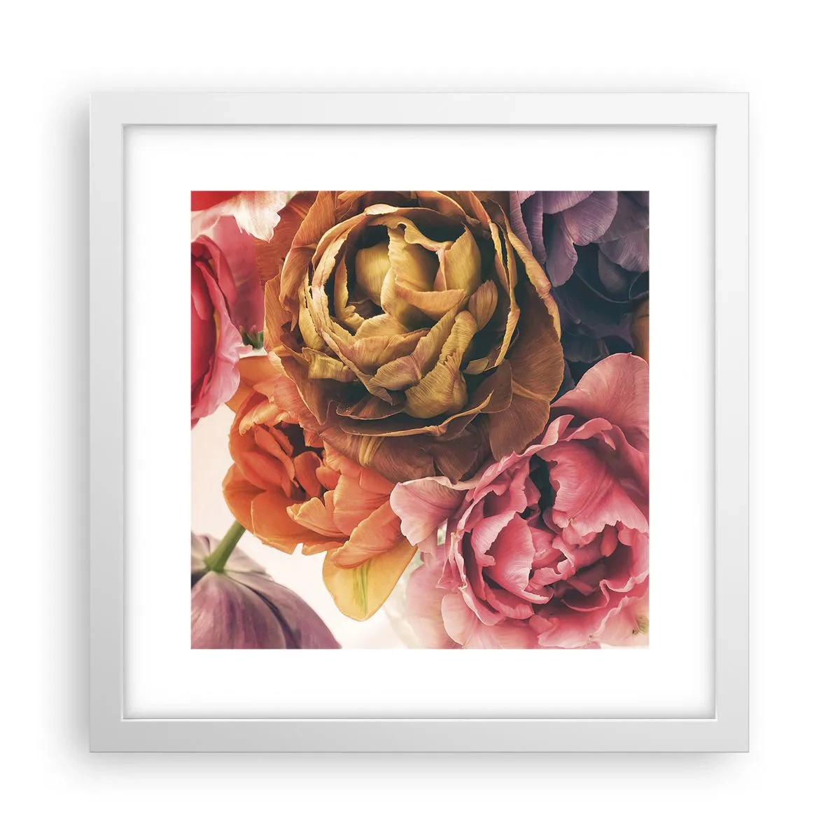 Poster în ramă albă - Sărbătorirea vieții - 30x30 cm