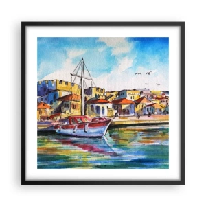 Poster în ramă neagră - Curcubeu după-amiază - 50x50 cm