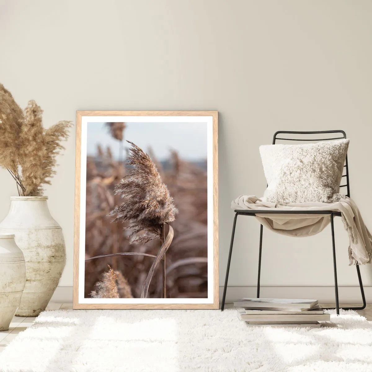 Poster în ramă de stejar deschis - E timpul să zbori cu vântul - 40x50 cm