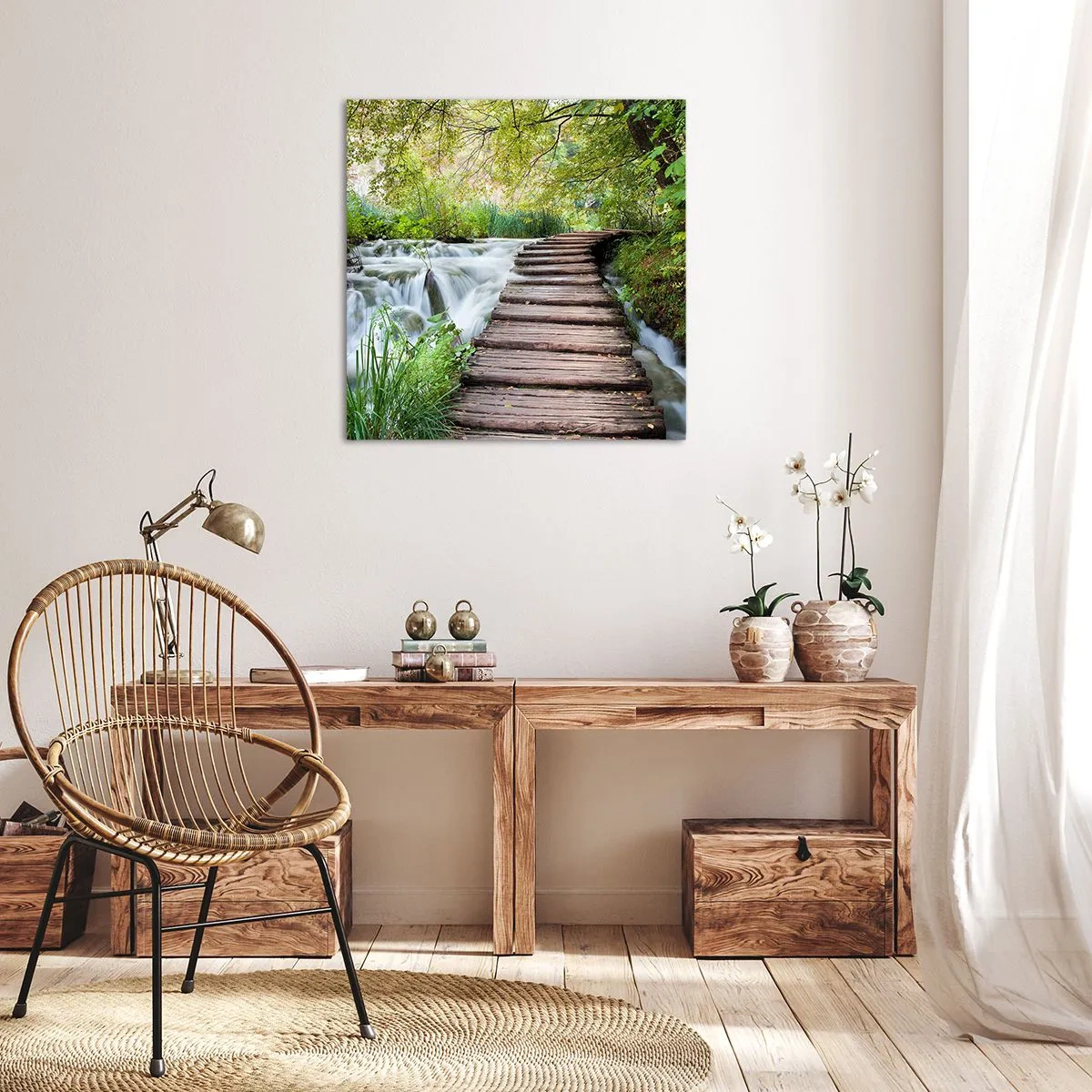 Tablou pe pânză - Nu este deloc o apă liniștită - 50x50 cm