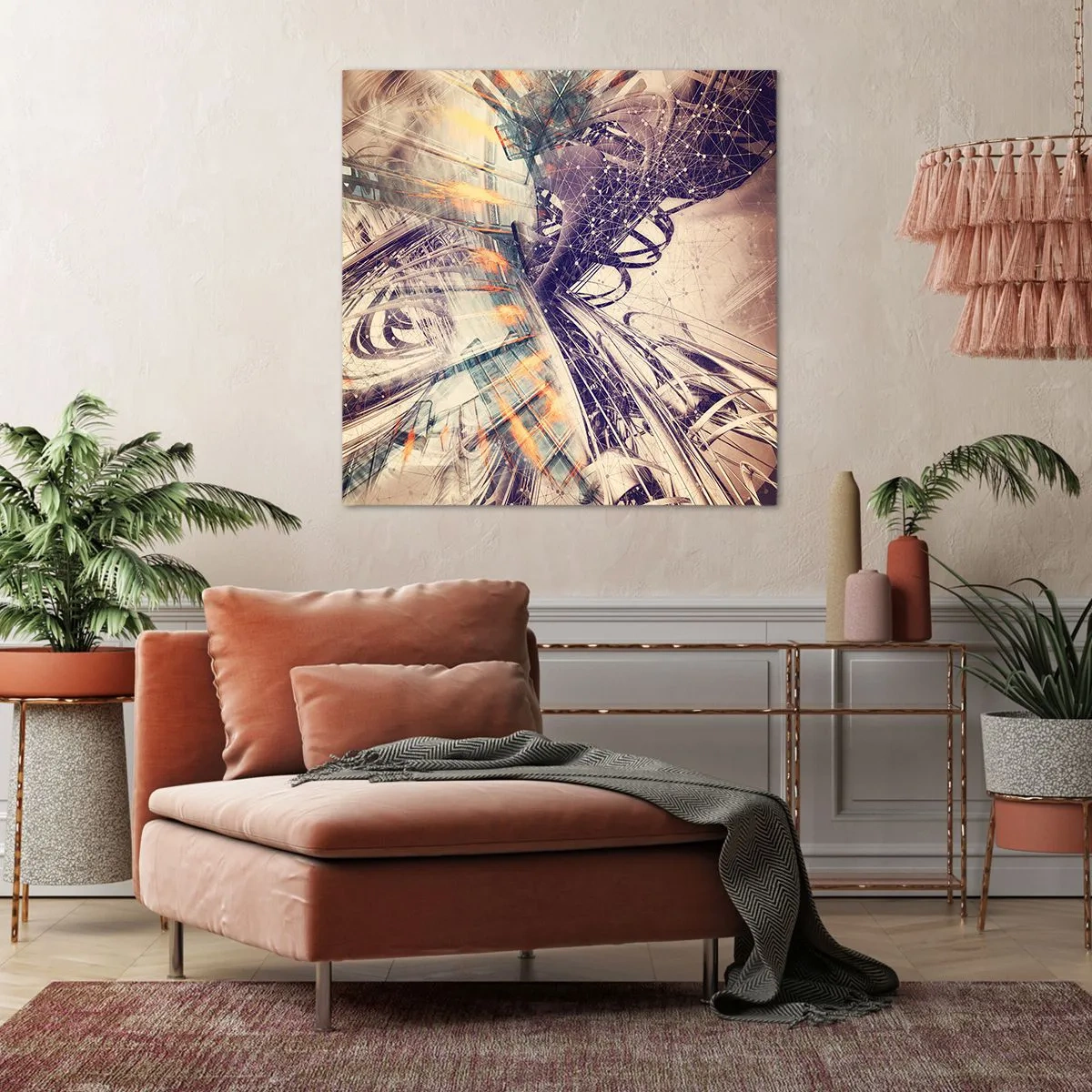 Tablou pe pânză - În marea grabă - 60x60 cm