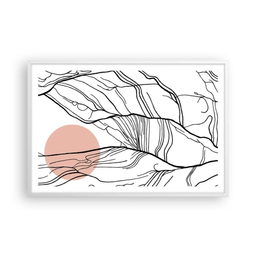 Poster în ramă albă - Într-o rețea de crengi - 91x61 cm