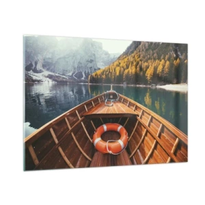 Tablou pe sticlă - Excursie pe munte - 100x70 cm