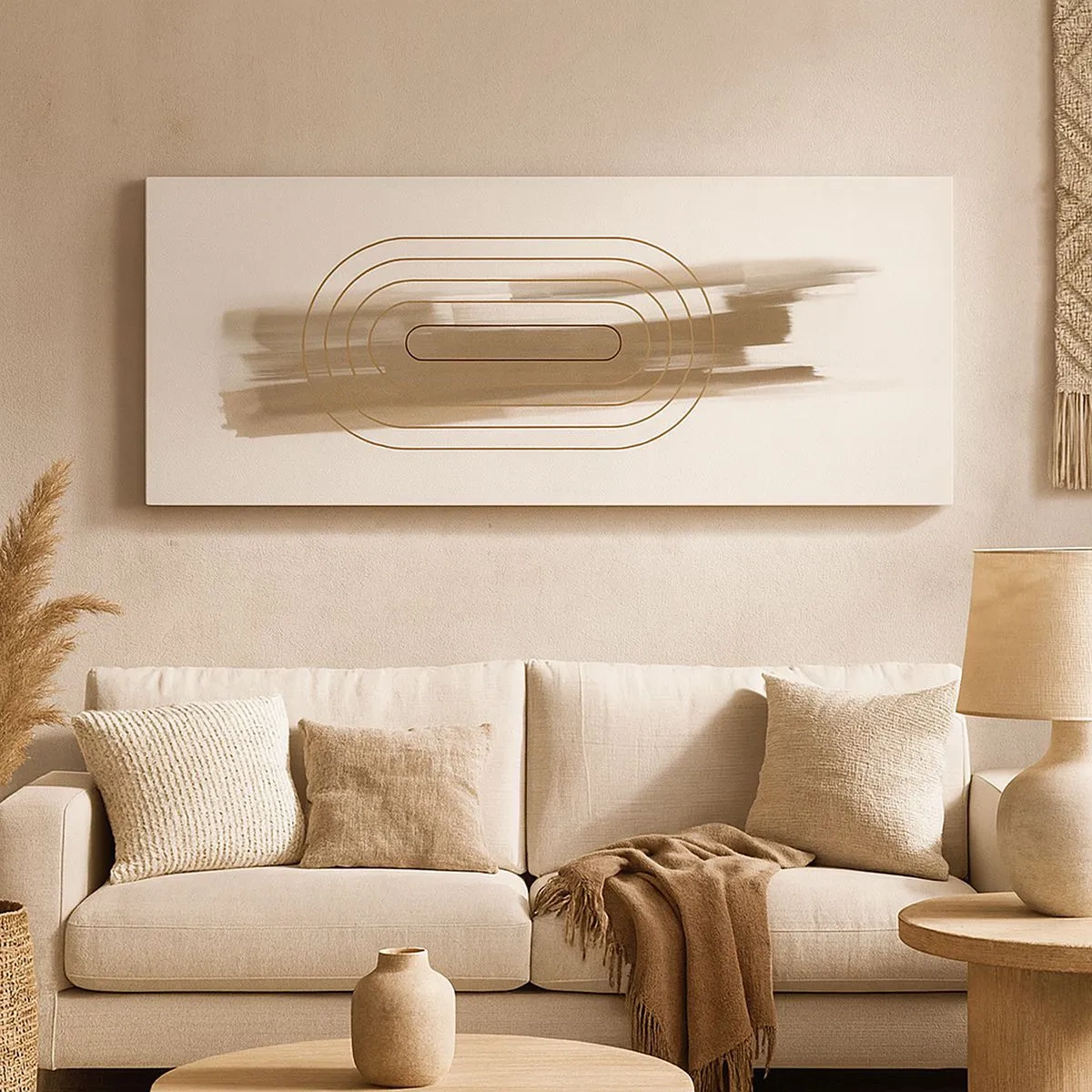 Tablou pe pânză - O adiere de gri - 100x40 cm